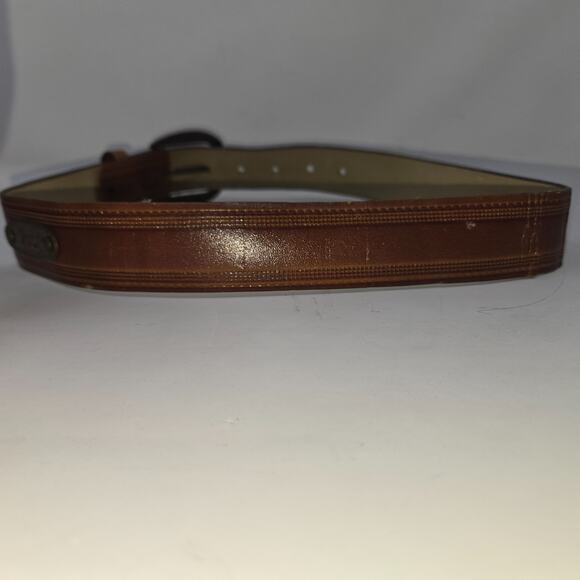 Vintage Lee Jeans Leather Children's Belt Pair Black Brown 28 Inch Slide Buckle - Picture 15 of 16